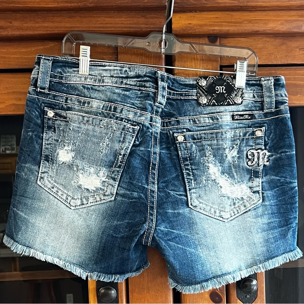 Miss Me: Distressed Easy Shorts - Picture 2 of 12